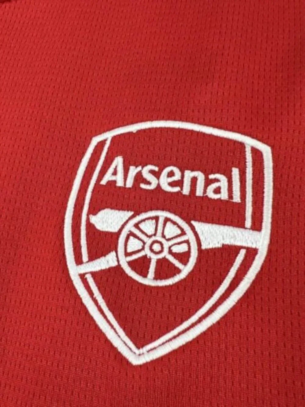 ARSENAL 2026-27 HOME JERSEY WITH EPL SLEEVE AND NO ROOM FOR RACISM BADGE